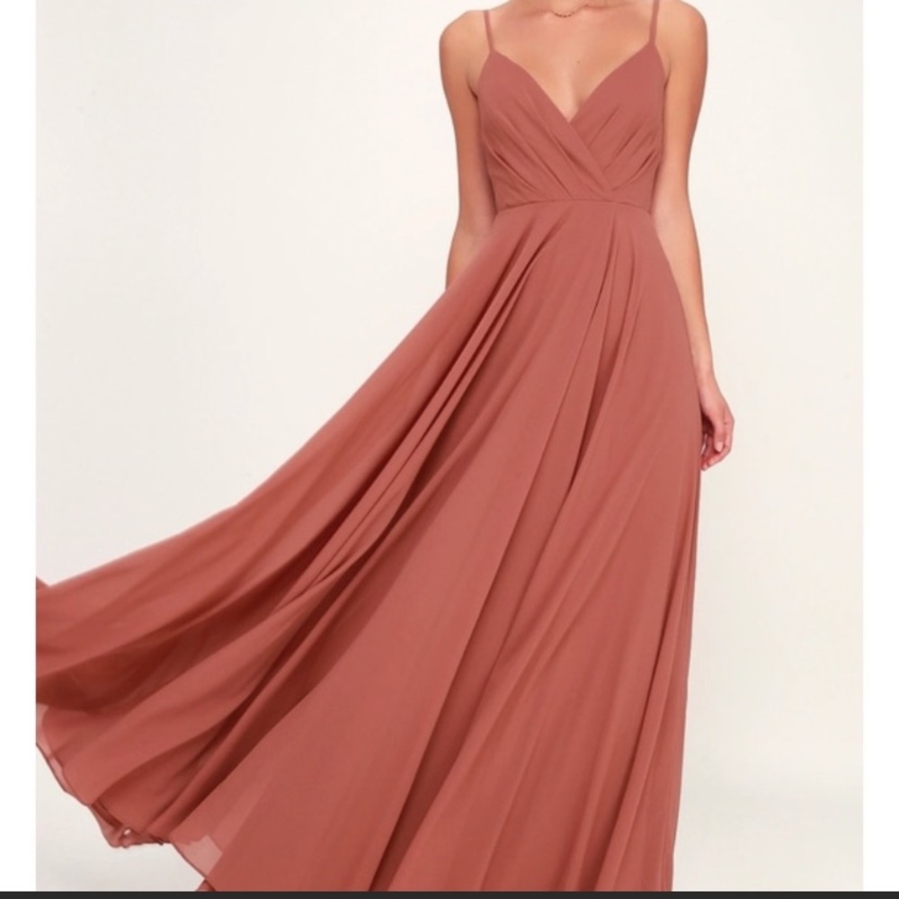Lulus all about love dress dusty rose